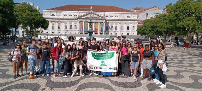 Bild av gruppen, som deltog i mobiliteten till Portugal 2023.