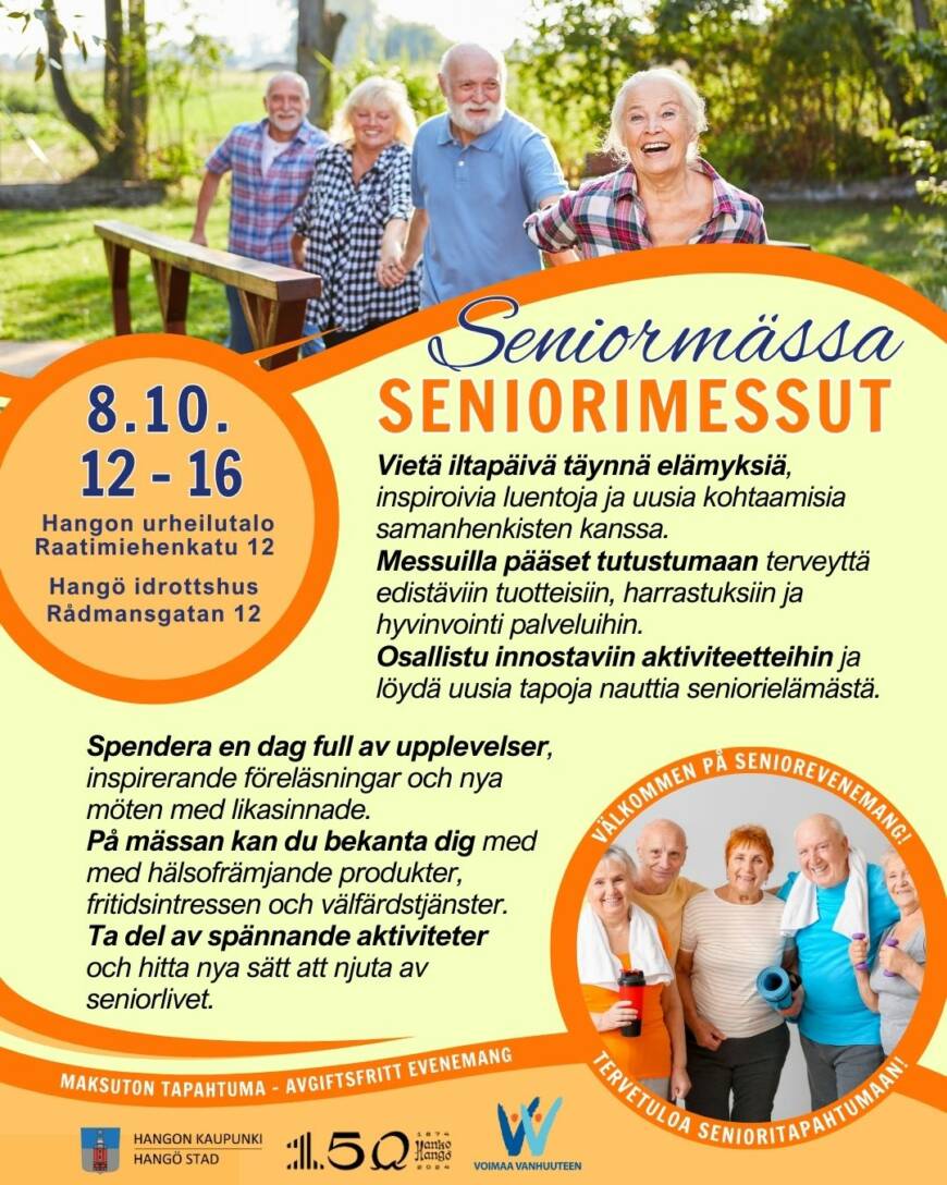 Seniorimessujen 8.10. mainosjuliste