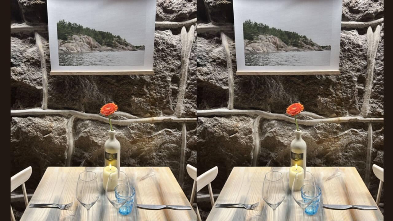 fotoutställning i restaurang